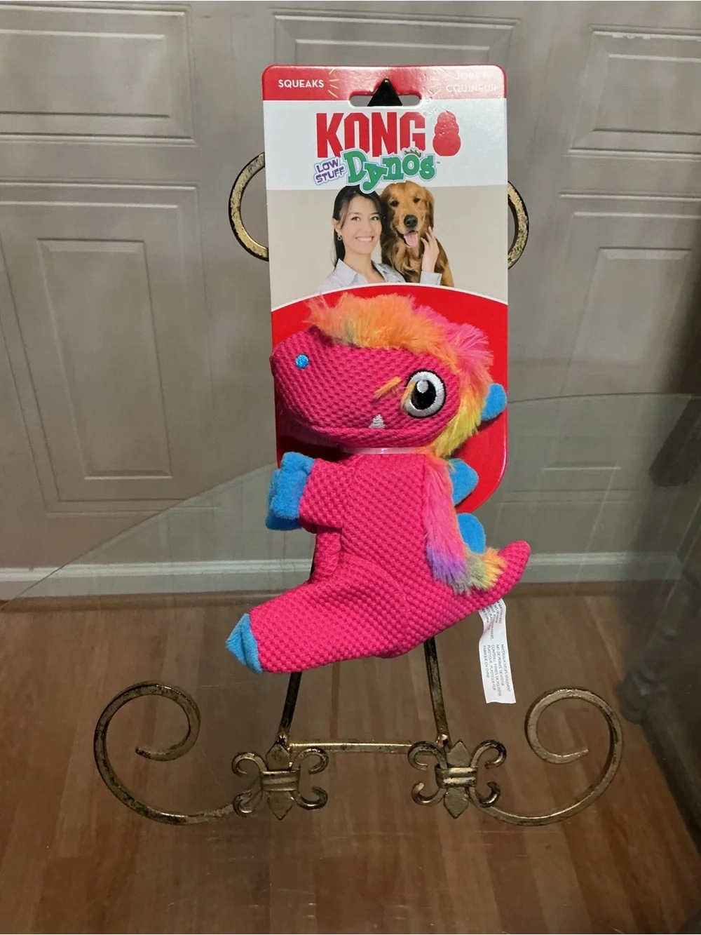 KONG Dog Dynos Plush Toy Various Assortment Sz Sm/med 6”